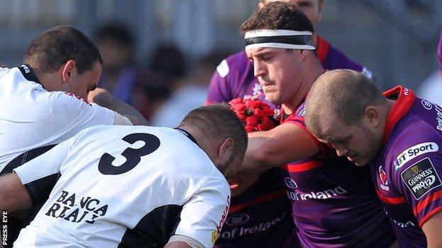 Ulster front-row players Rob Herring and Callum Black and Zebre duo Andrea Manici and Dario Chistolini