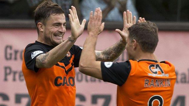 Paul Paton (left) scored Dundee United's second goal