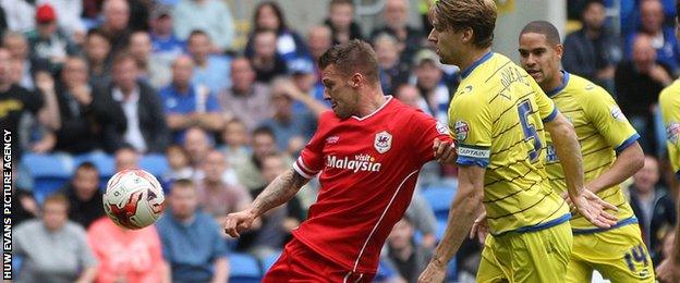 Anthony Pilkington scores for Cardiff City