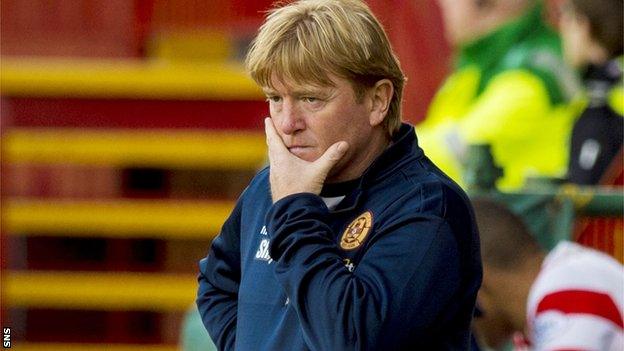 Motherwell manager Stuart McCall ponders a heavy defeat by Hamilton