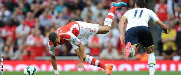 Kieran Gibbs and Erik Lamela