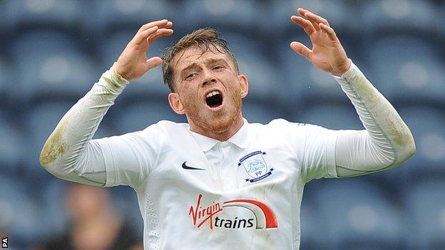 Preston striker Joe Garner