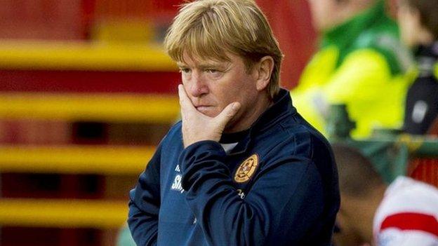 Motherwell manager Stuart McCall ponders a heavy defeat by Hamilton