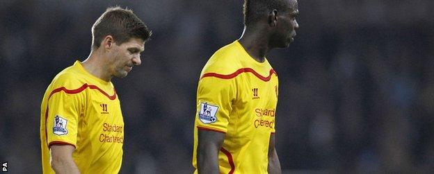 Steven Gerrard and Mario Balotelli (right)