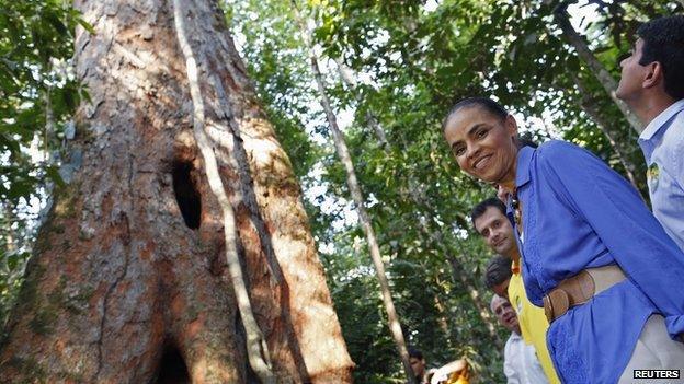 Silva campaigning in the Amazon 22 September 2014