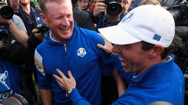 Rory McIlroy and Jamie Donaldson