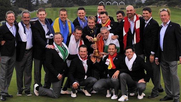 Europe's victorious Ryder Cup team