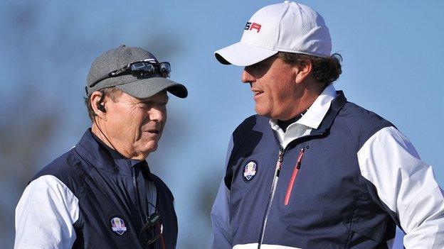 Tom Watson and Phil Mickelson