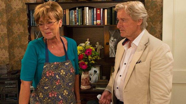 Deirdre (Anne Kirkbride) and Ken (William Roache) in Coronation Street