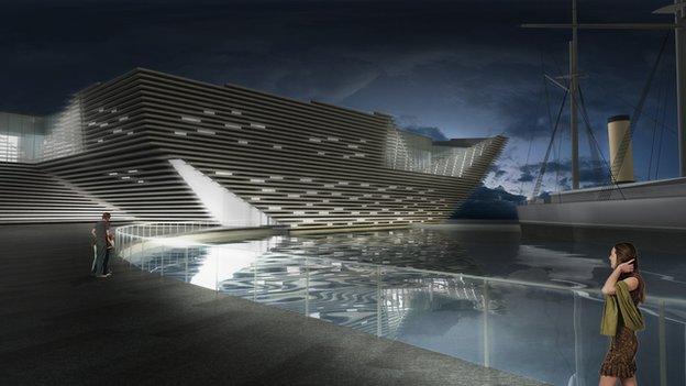 V&A Dundee night