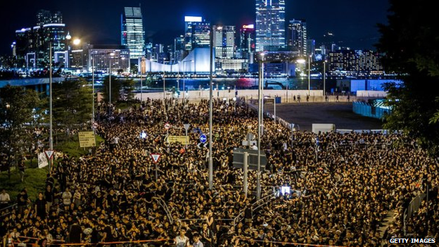 Students protesting in Hong Kong in 2012