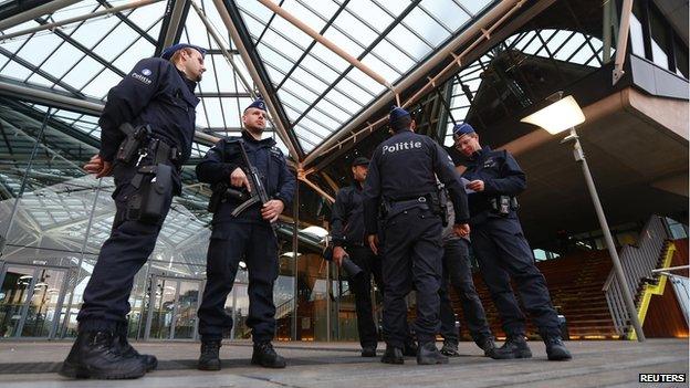 Armed guards in Antwerp