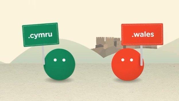 Still image from a Nominet promotional video for .wales and .cymru