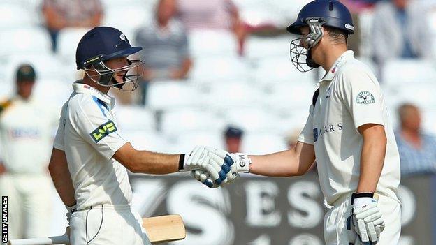 Adam Lyth (left) and Alex Lees