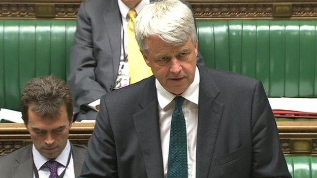 Andrew Lansley pictured as leader of the Commons, July 2014