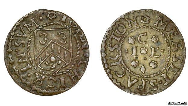 The unique Farthing struck by John Chick in Spaxton, near Bridgwater