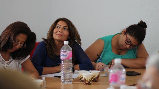 Women at a political leaders workshop in Tunis, Tunisia