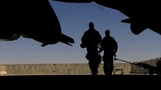 RAF pilots at Kandahay Airfield, Afghanistan