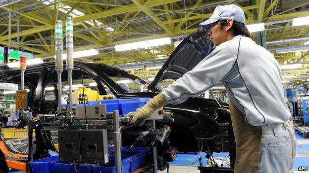 A Japanese factory worker