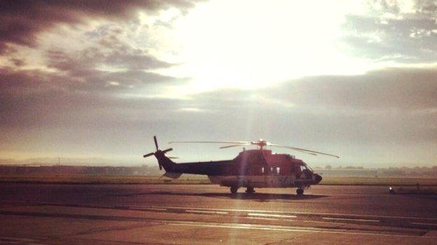 Helicopter in Aberdeen