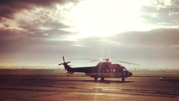 Helicopter in Aberdeen