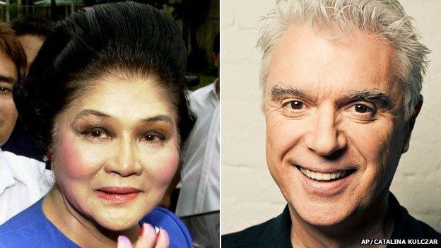 Imelda Marcos and David Byrne