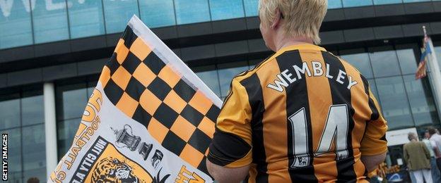 Hull City fan at Wembley