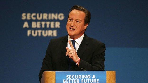 David Cameron delivers his keynote speech at Conservative Party conference 2014