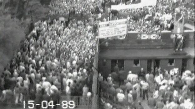 CCTV of fans at Hillsborough