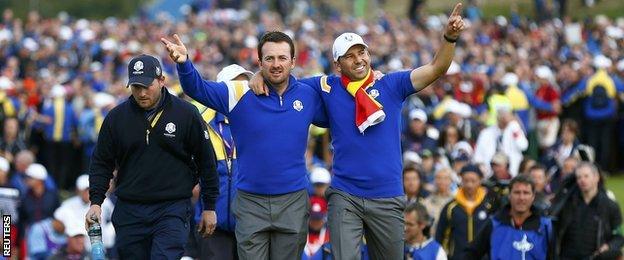 Graeme McDowell (left) and Sergio Garcia