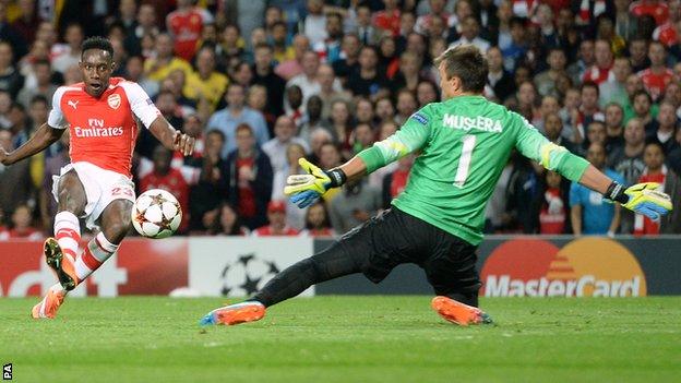 Danny Welbeck scored for Arsenal against Galatasaray