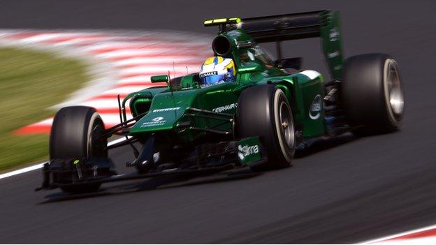 Marcus Ericsson's Caterham car