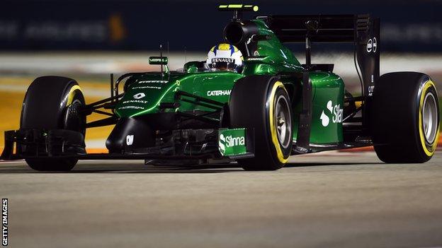 Marcus Ericsson's Caterham car