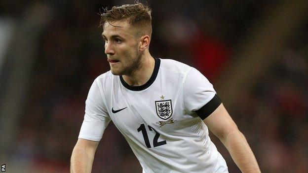 Manchester United full-back Luke Shaw