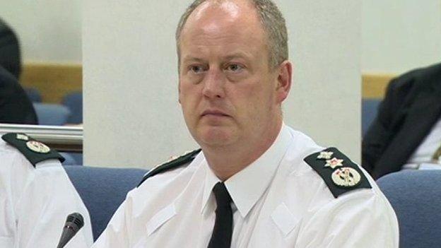 Chief Constable George Hamilton outlined the impact of the cuts to the Policing Board