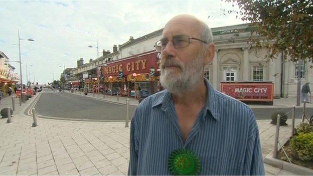 The Green Party's candidate Chris Southall