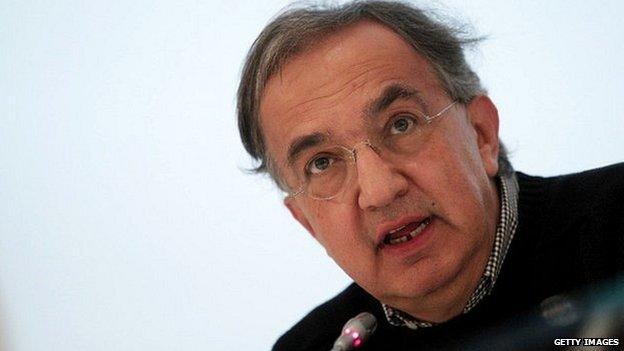 Fiat Chrysler Automobiles (FCA) Group Chief Executive Officer Sergio Marchionne speaks at a press conference at the end of Fiat's last shareholders general assembly at Lingotto in Turin, on August 1, 2014