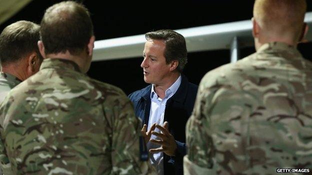 David Cameron at RAF Akrotiri in Cyprus