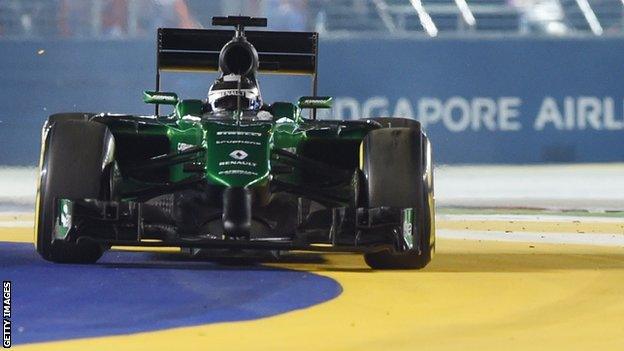 Caterham Marcus Ericsson Singapore Grand Prix