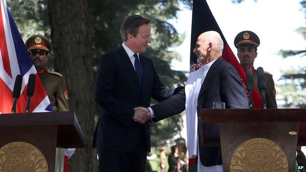 David Cameron and Ashraf Ghani