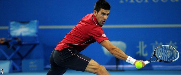 Novak Djokovic at the China Open