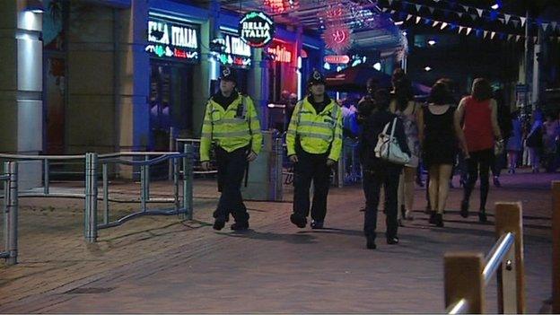 Police on Nottingham streets