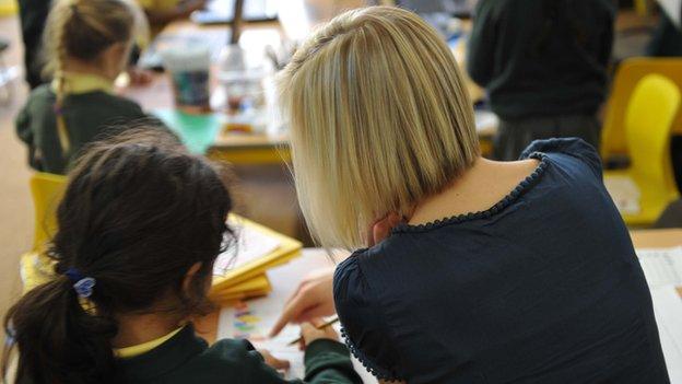 Child with teaching assistant