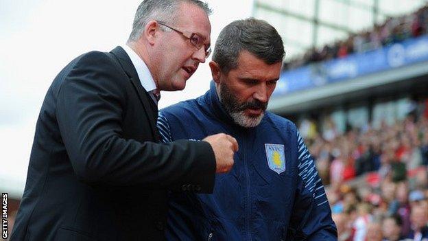 Paul Lambert (left) with Roy Keane