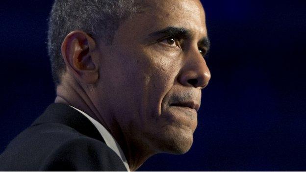 US President Barack Obama seen in Washington DC on 2 October 2014