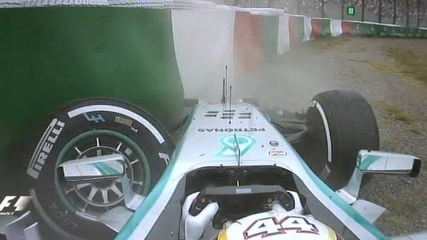 Hamilton hits wall