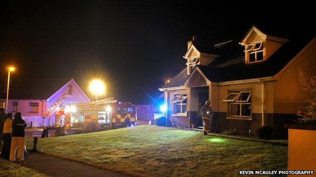 The Northern Ireland Fire and Rescue Service was called to Padraig McShane's house in Ballycastle overnight