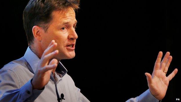 Nick Clegg at conference