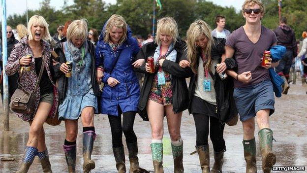 Fans braved the bad weather at this year's Glastonbury