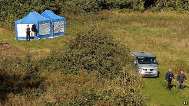 Tent and ambulance in the park